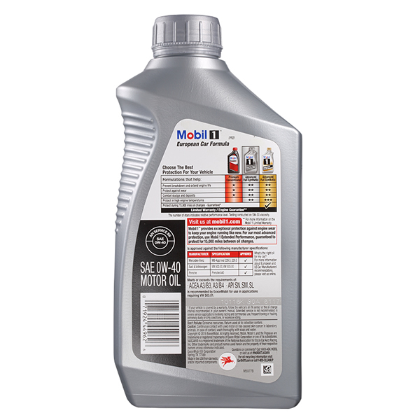 美孚 （Mobil）1號全合成機油 0W-40 A3/B4 SN 1L裝 -第2張圖片-鄭州市冠恒貿易有限公司【官方網站】-車用潤滑油服務專家