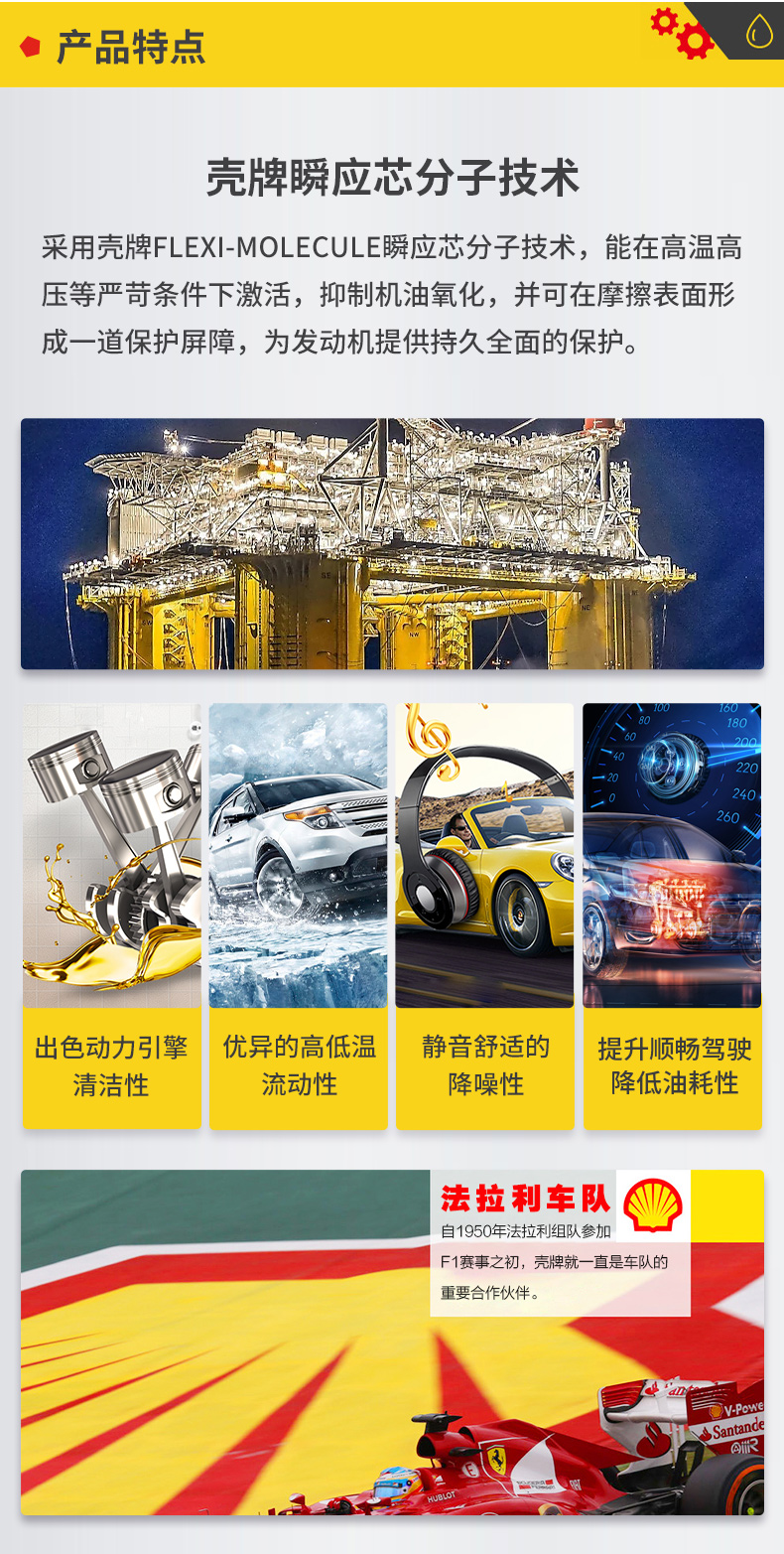 殼牌 合成機油 黃喜力HX6 10W-40 SN級 1L裝-第6張圖片-鄭州市冠恒貿易有限公司【官方網站】-車用潤滑油服務專家